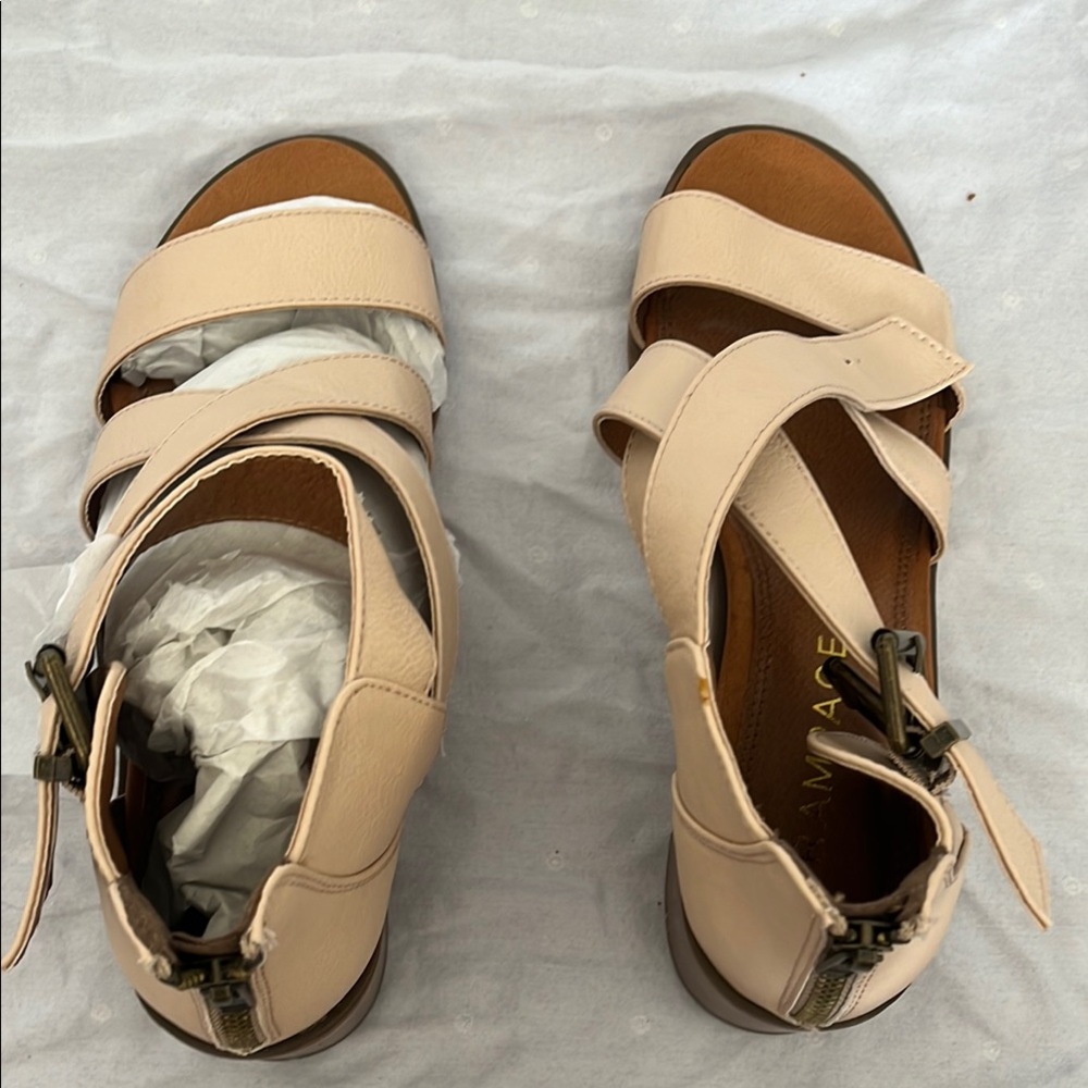 Rampage Pink Sandals with Strappy Design